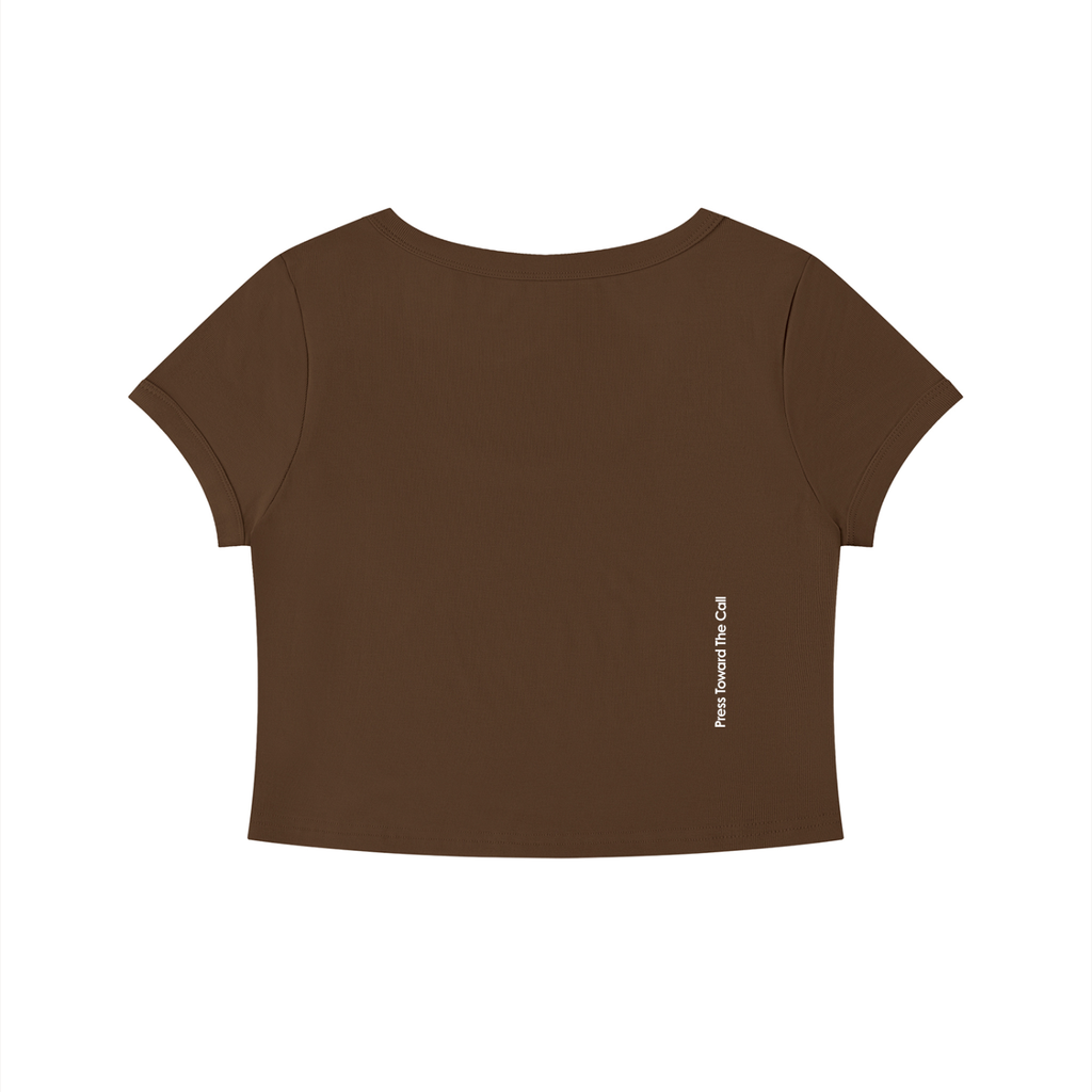 Women's Solid Color Slim Crop T-Shirt