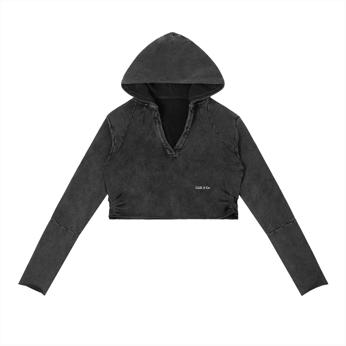 Vintage Washed Raw Edge Hoodie